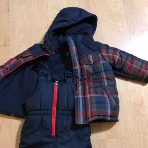 2T Boys ski pants and fleece-lined coat